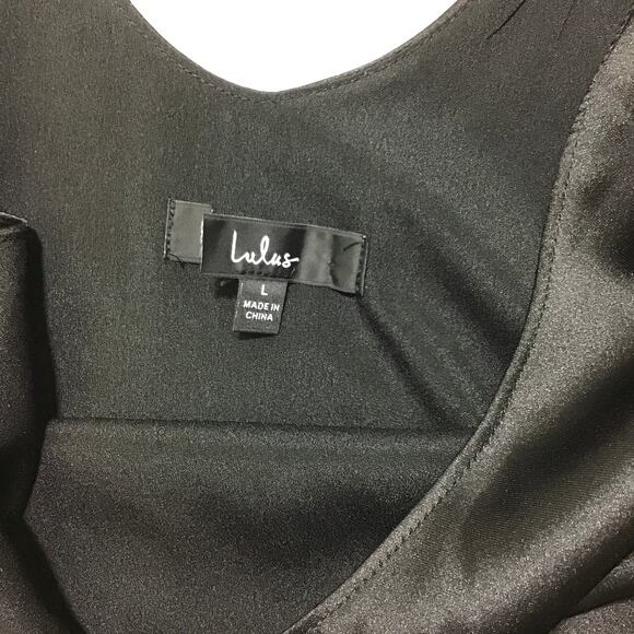 LULU'S SZ L Black Enchanting Sophistication V-Neck Mermaid Maxi Dress NEW B152 - Picture 8 of 10